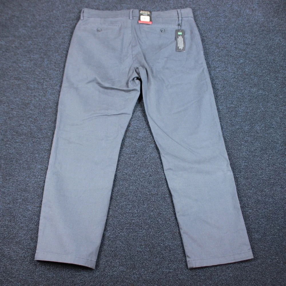 Banana Republic Chino Pant Gray 34x29 Cotton Stretch Straight Leg NWT